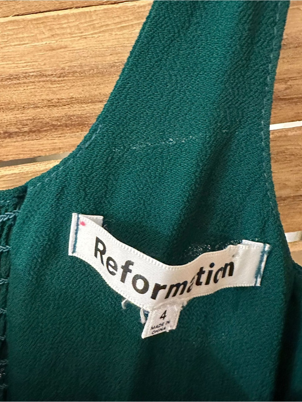 Reformation Twilight Midi Dress Emerald Size 4 - Picture 5 of 5
